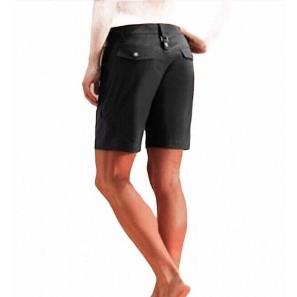 Women's Athleta Black Dipper Bermuda Active Hiking Outdoor Shorts Size 10